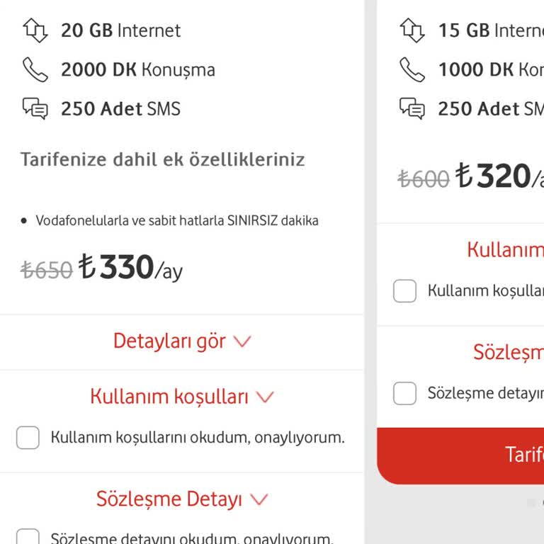 Vodafone Aynı Tarifeye İki Numaraya Farklı Fiyatlandırma