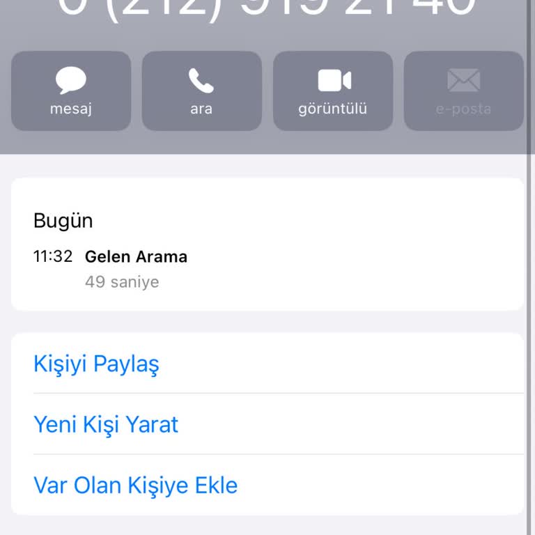 0212 919 21 40 Rahatsız Edici Arama