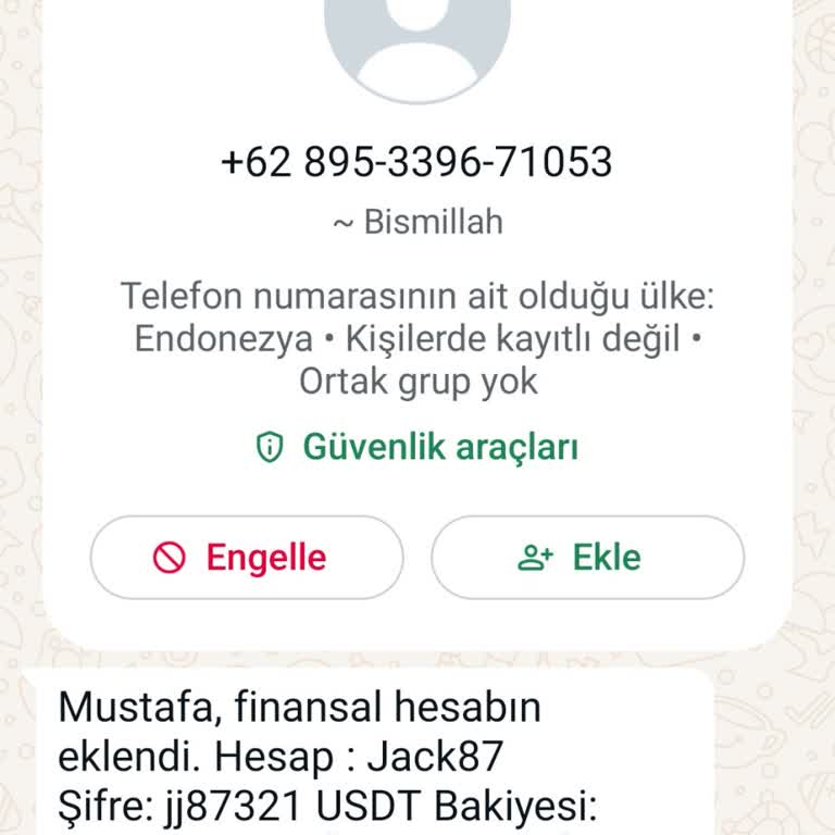 WhatsApp Ondoat.com Sitesinden Gelen Mesaj