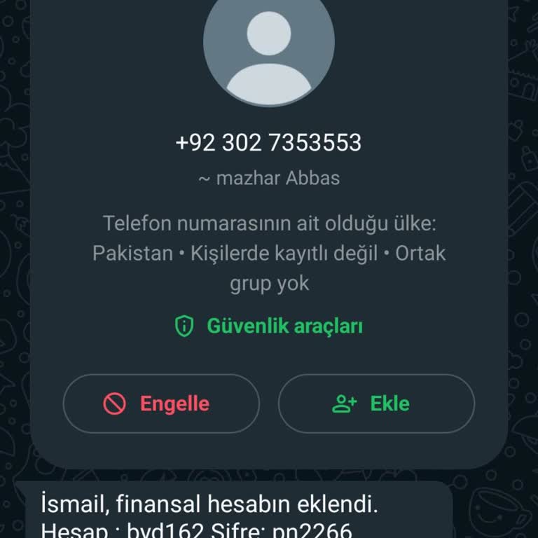 WhatsApp Sorumluluk Kabul Etmiyorum!