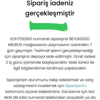 Mavi Para İadesi Yapılmıyor