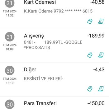 Google PROX-SATIŞ İznim Dışında Para Çekmiş!