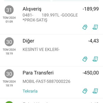 Google PROX-SATIŞ İznim Dışında Para Çekmiş!