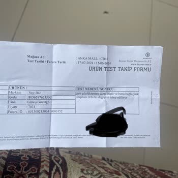 Sunglass Hut Gözlük Camı Düşmesi Garanti Kabul Etmemesi