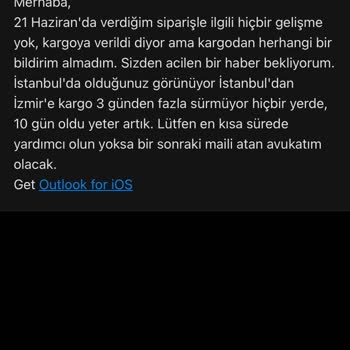Oilean.co 21 Temmuz’da Verdiğim Sipariş 10 Gündür Gönderilmedi.