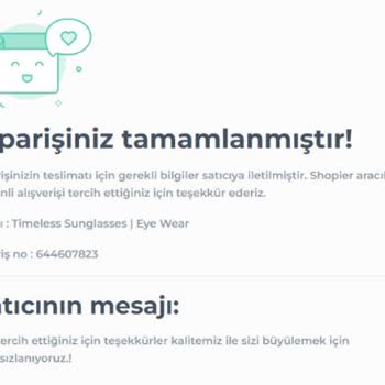 Timeless Sunglasses Yollanmayan Ürün, Mesajlara Cevap Vermiyorlar!