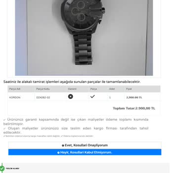 Saat & Saat Garanti Kapsam Dışı Şikayeti
