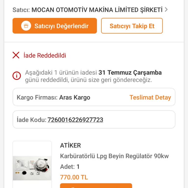 Trendyol Atiker Regülatör Tüp Beyni Arızası