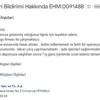 English Home Sorumsuzluğu (23 Gündür Ürün Yok)