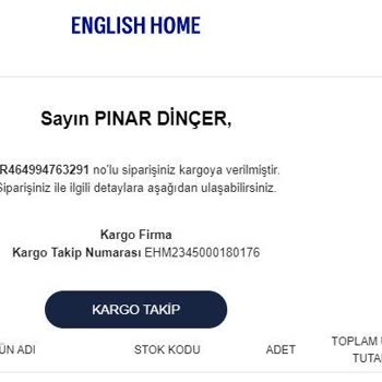 English Home Sorumsuzluğu (23 Gündür Ürün Yok)