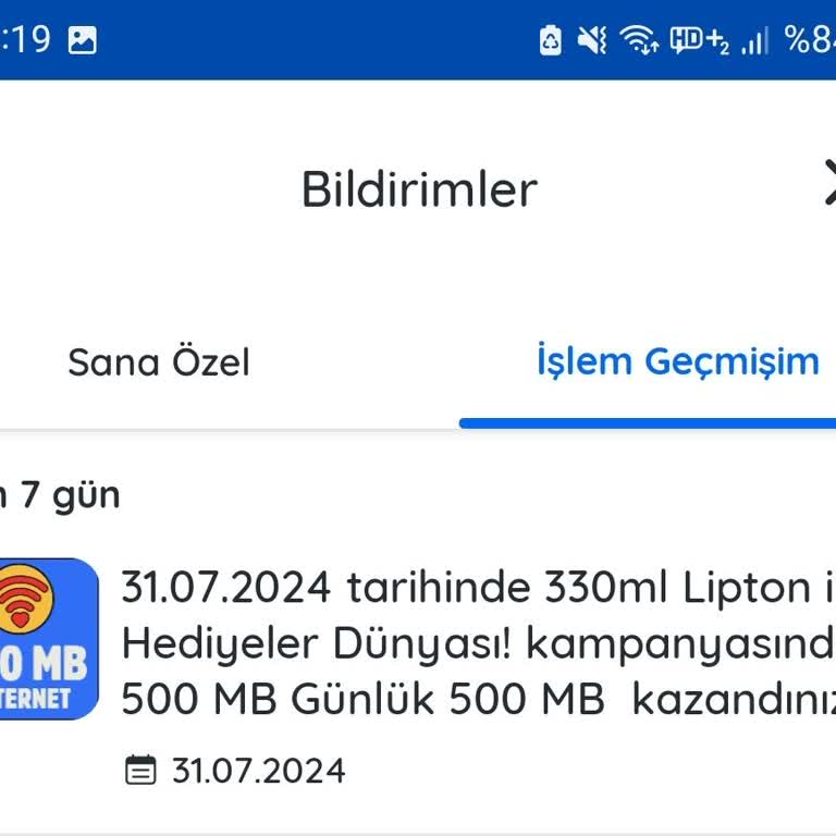 KazandıRio 500 MB İnternetim Gelmedi.