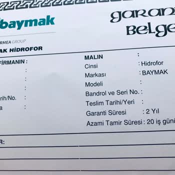 Baymak Hidrofor Tam Anlamıyla Bir Hayal Kırıklığı Ve Sorumsuz Hizmet