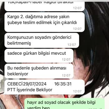 PTT Kargo Kargomu 2 Haftadır Teslim Etmiyor