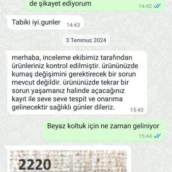 Doğtaş Mobilya 4 Aydır Çözülmeyen Koltuk Kumaş Değişimi