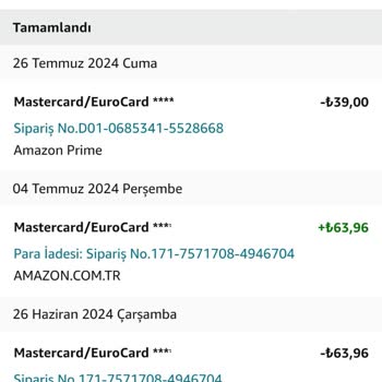 Amazon Prime Sürekli Kredi Kartımdan Para Çekiyor