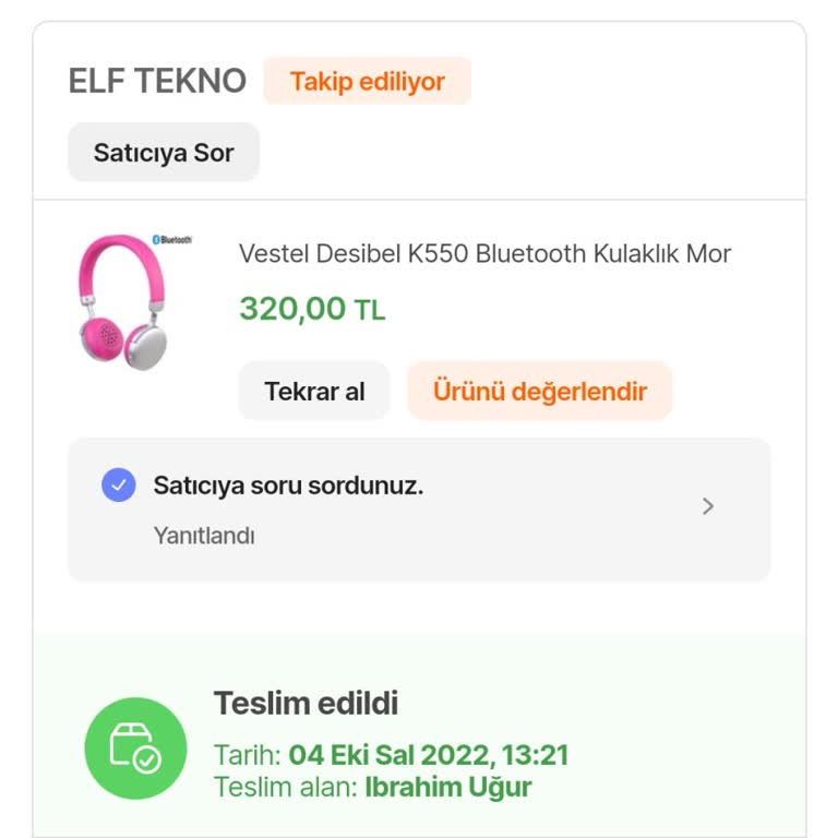 Vestel Kulaklık Süngeri Deformesi
