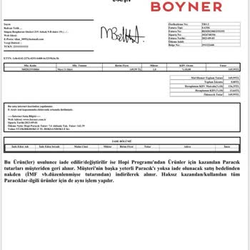 Boyner'in Mağduriyetimi Gidermesini İstiyorum