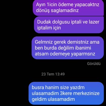 Büşra Aydemir Estetik Alacağım İade Ücretlerim Var Ve Kimseye Ulaşamıyorum