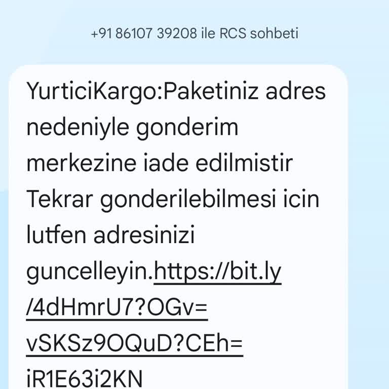 E-ticaret Marka Taklidiyle Dolandırıcılık Kargo İade Mesajı