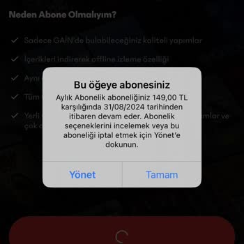 Gain Aboneliği Yeniledim Uygulamaya Giriş Yapamıyorum