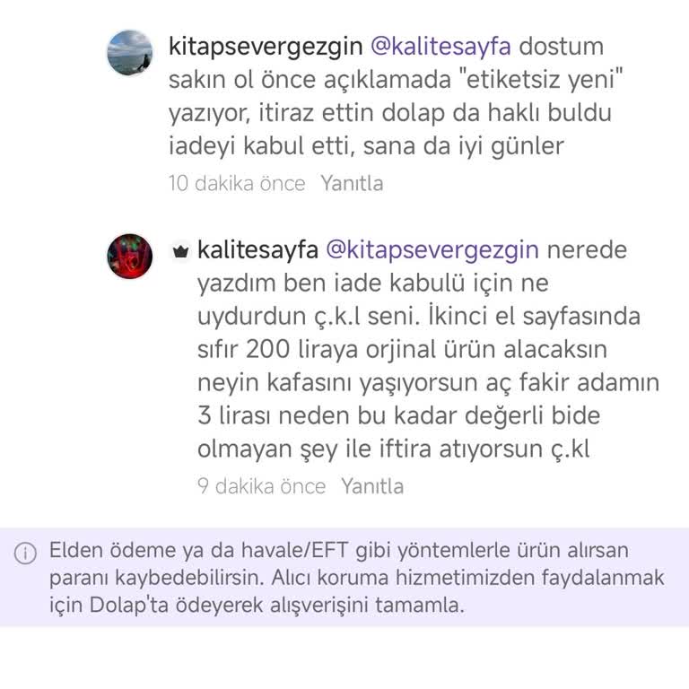 Dolap Uygulamasında Satıcı Hakaret Etti
