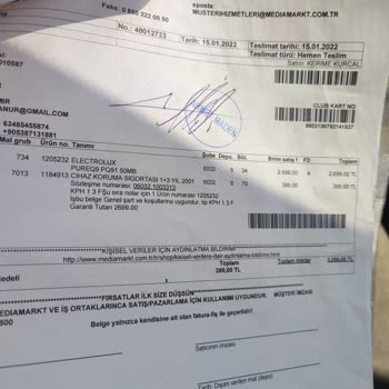 Electrolux Ek Garanti Olmasına Rağmen Ürün Tamir Olmadan Geri Gönderildi