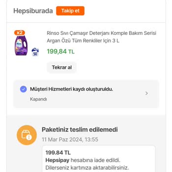 Hepsiburada Aynı Bahane İle Ürün İptali