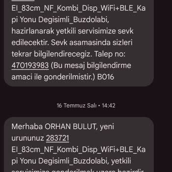 Arçelik Buzdolabı 1 Aydır Teslim Edilemiyor.