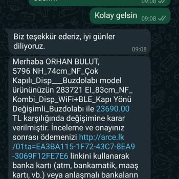 Arçelik Buzdolabı 1 Aydır Teslim Edilemiyor.