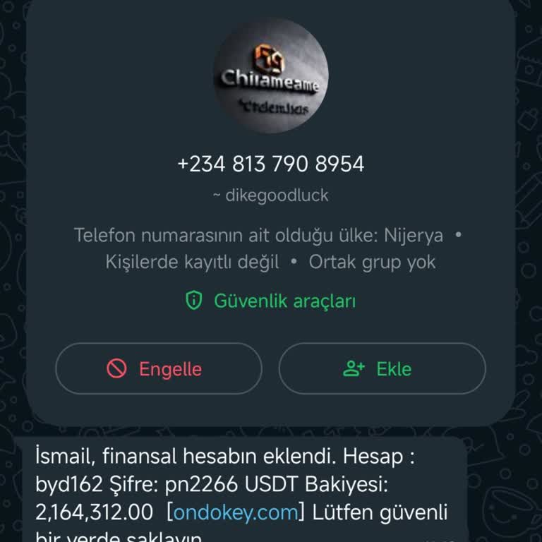 WhatsApp Finansal Hesap Bildirimi Hakkında Şikayet