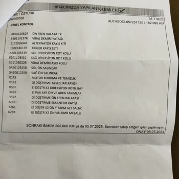 Dacia Aracımın Ön Düzen Bakımı