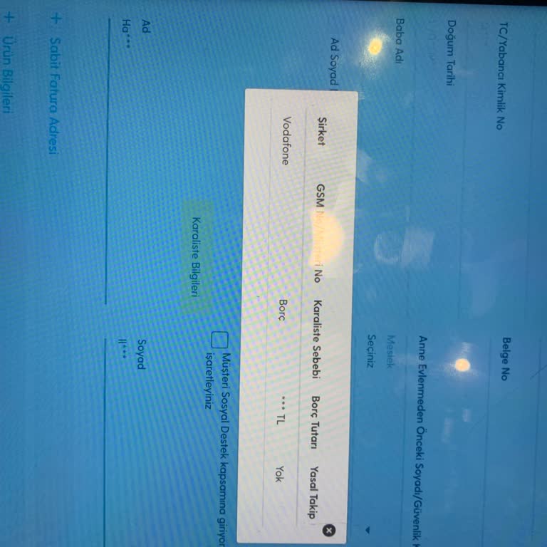 Vodafone Kara Liste Sorunu