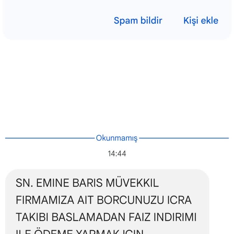 Metka Hukuk (SMS) Mesaj Yolu İle Para