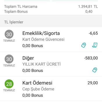 Garanti BBVA Yıllık Kart Ücreti
