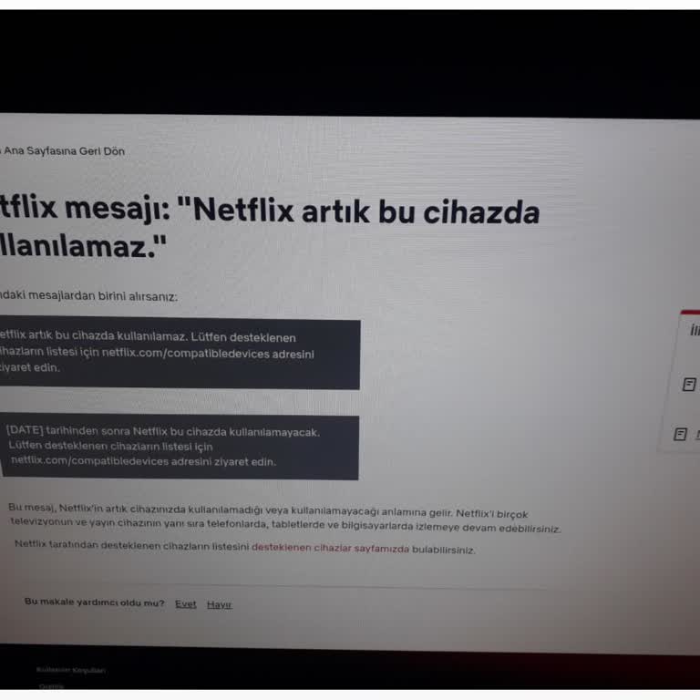 Onvo Da Netflix Artık Yokmuş.