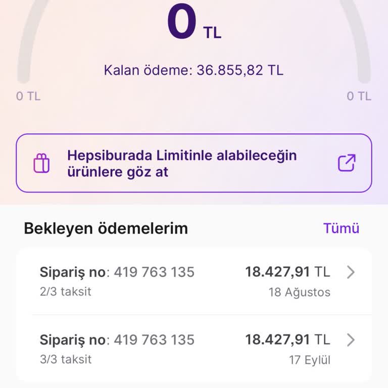 Hepsiburada Olmasına Rağmen Limitim Sıfırlandı