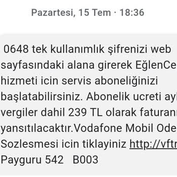 Vodafone Abonelik Ve Mobil Ödeme Sorunu