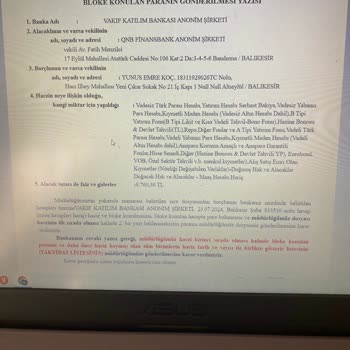 Vakıf Katılım Bankası Devlet Destekli Sosyal Yardım Üzerine Haciz Ve Tahakküm Uygulanması