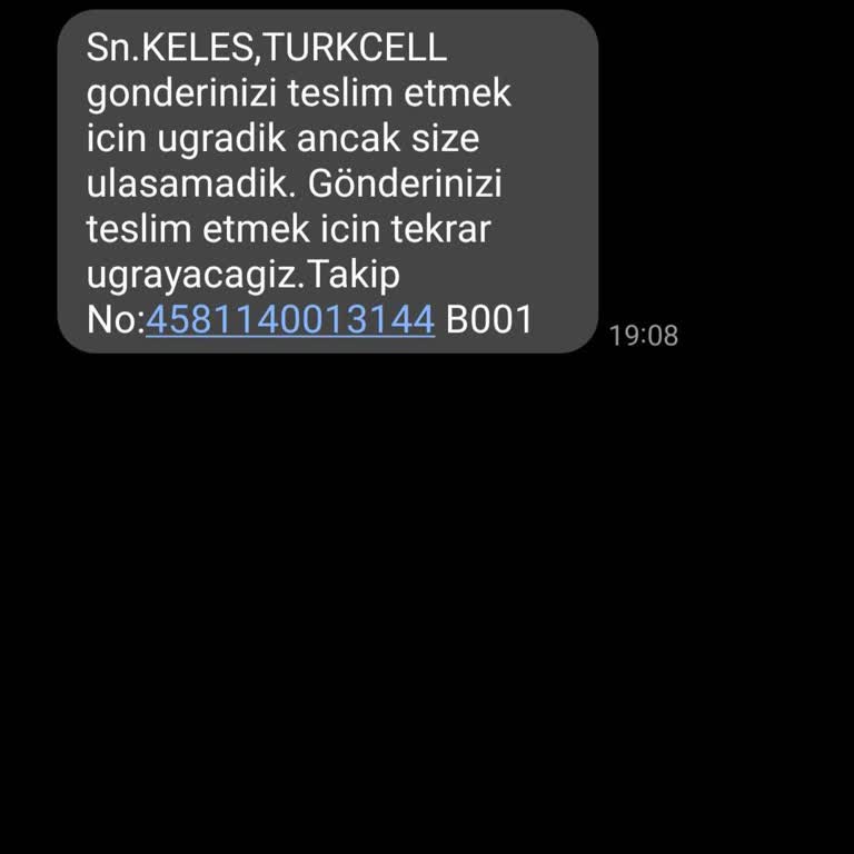 Kuryenet Turkcell Sim Kartımı Getirmiyor.