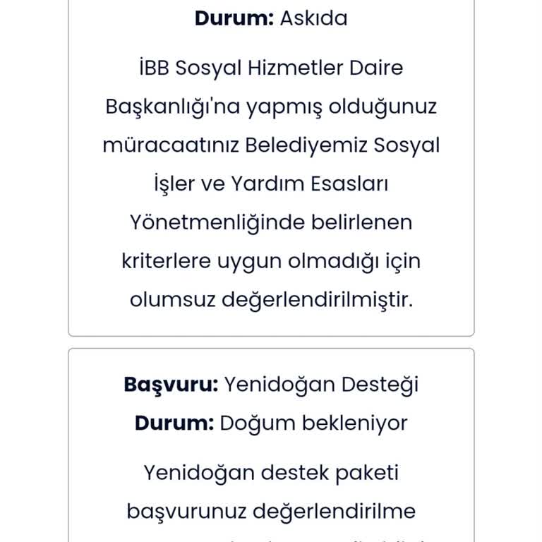 İBB - İstanbul Büyükşehir Belediyesi Yenidoğan Destek Ve Sedep Yardım Başvurusu