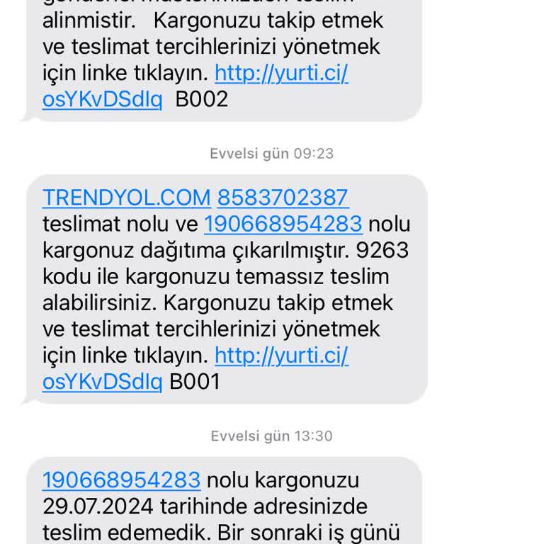 Yurtiçi Kargo Evime Kargom Gelmiyor