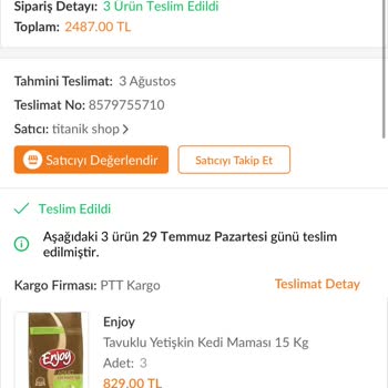 Pişmanlıksın Trendyol Ve Rezil Satıcı Titanik Shop