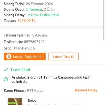 Pişmanlıksın Trendyol Ve Rezil Satıcı Titanik Shop