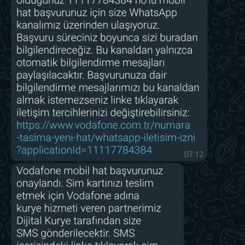 Vodafone Hattımın Aktif Edilmemesi Ve İptal Edilmesi