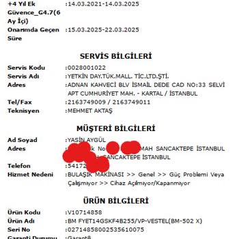 Devamlı Arıza Yapan Vestel Bulaşık Makinesi