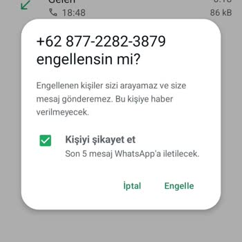WhatsApp Taki Yabancı Numara Aramasından Şikayetçiyim...