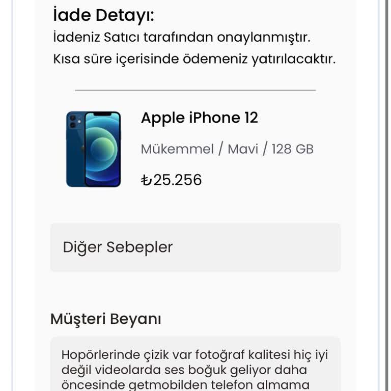 Getmobil Telefonun İadesi Sonrası Paranın Yatırılmaması