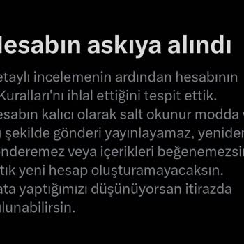 Twitter X Hesabım Askıya Alındı