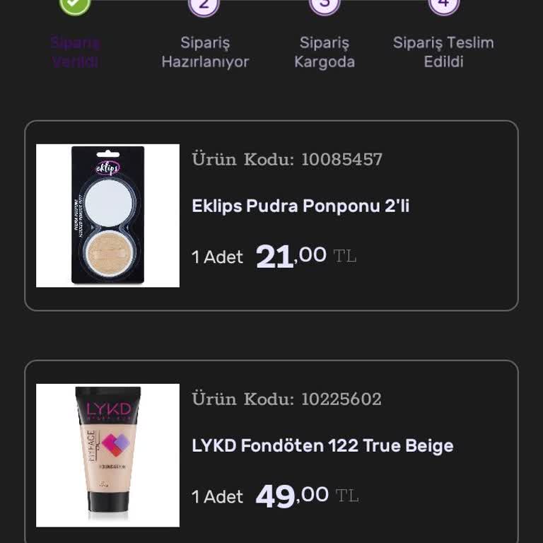 Gratis Ürünüm Kargoya Verilmedi