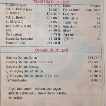 İSKİ Faturalarımı Düzeltsin Çok Yüksek Ve Su Faturalarını Geç Okuyor.